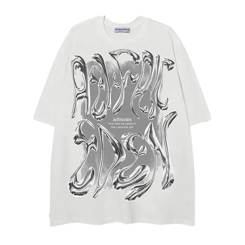 Aelfric Eden Futuristic Liquid Metal Design Tee Hoodie, Sweatshirt | GrindPrints.com