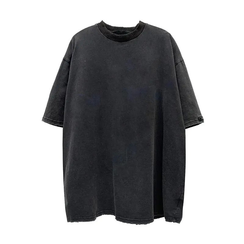 Aelfric Eden Oversized Washed Cotton T-Shirt Baggy Fashion Vintage Top Streetwear Black Soft men's t shirts Hoodie,...