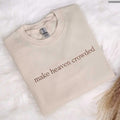 Aesthetic Make Heaven Crowded Embroidered Sweatshirt, Christian Embroidery Hoodie, God Is Good Tee, Faith Religious...