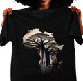 African Baobab Tree T-Shirt, Continent Outline Shirt, Africa Map Art Tee, Nature Inspired Apparel, Travel Lover Gift,...