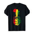African Map & Basketball Player Graphic Tee - 100% Cotton, Short Sleeve, Crew Neck T-Shirt for Men made in usa Hoodie,...