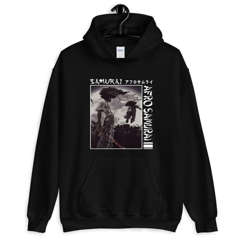 Afro Samurai Under Sun Japanese Manga Otaku Sword Warrior Unisex Hoodie T-Shirts, Sweatshirt | GrindPrints.com
