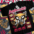 Aggretsuko T-Shirt Aggressive Retsuko Kawaii Waifu Girl Anime Shirt Tee All Size Hoodie, Sweatshirt | GrindPrints.com