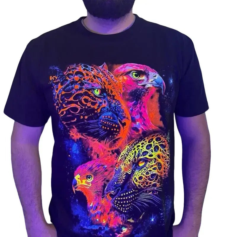 Aguila Jaguar Unisex T-Shirt Cotton - Black Graphic Print Design - Top Hoodie, Sweatshirt | GrindPrints.com