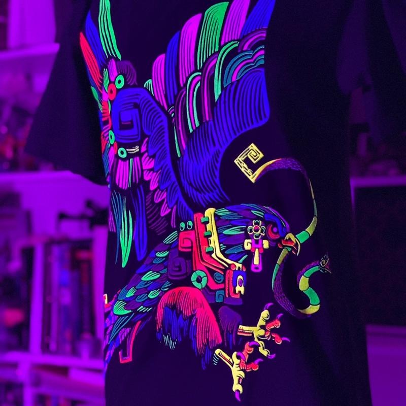 Aguila abstract T-shirts Black Cotton Hoodie, Sweatshirt | GrindPrints.com