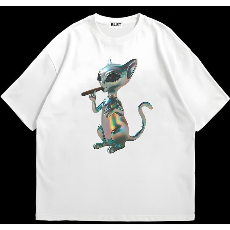 Aiillen Smoking T-Shirt Cotton and Machine Washable Recycled Cotton Graphic Hoodie, Sweatshirt | GrindPrints.com