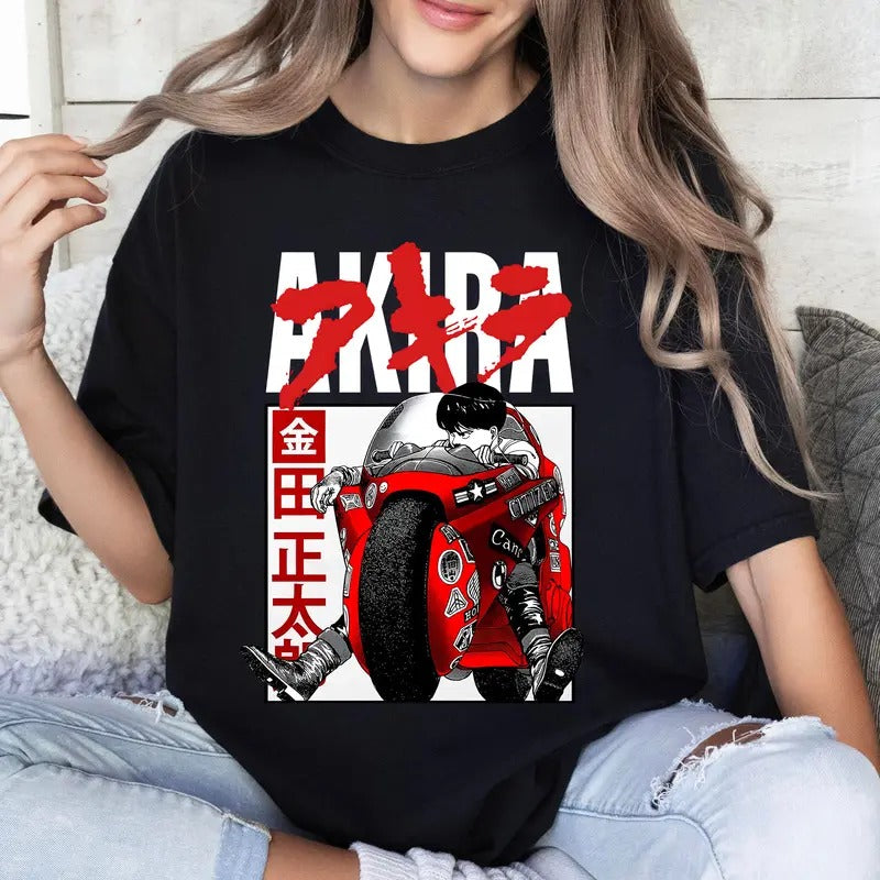 Akira Anime Tshirt Crewneck Hoodie Comfort Cotton Sweatshirt | GrindPrints.com