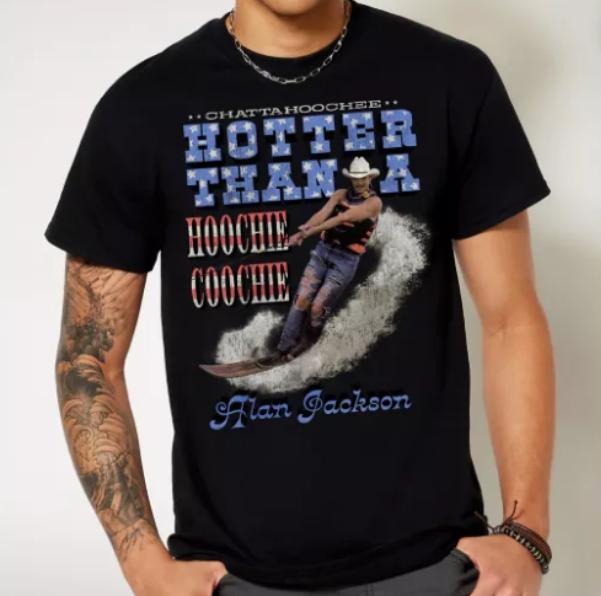 Alan Jackson Chattahoochee T Shirt - Alan Jackson, Graphic Tee Shirt, Unisex T-Shirt, Gift For Fan, Him, Her, Crewneck...