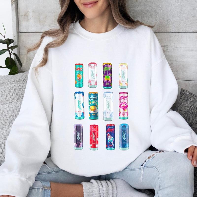 Alani Nu Energy Drink Sweatshirt, Cute Casual Pullover for Women, Comfy Fabric, Alani Lover Gift, Trendy Street Style,...