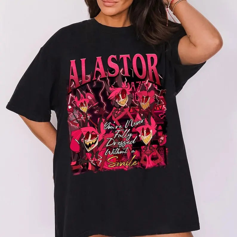 Alastor Hazbin Hotel T-Shirt, Hazbin Hotel Fan T-Shirt, Hazbin Hotel Movie T-Shirt, Alastor Unisex T-Shirt, Gifts Hoodie,...