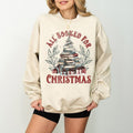 All Booked For Christmas Sweatshirt, Christmas Books Shirt, Book Lovers Sweatshirt, Christmas Teacher Gift, Librarian...