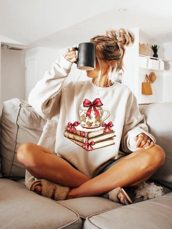 All Booked for Christmas Sweatshirt, Coquette Christmas Books Shirt, Book Lovers Shirt,Christmas Teacher Shirt, Librarian...