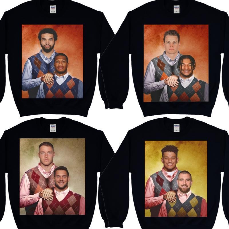 All Football Teams Step Brothers Crewneck Sweatshirt, Sweater for Football Fans T-Shirts, Hoodie | GrindPrints.com