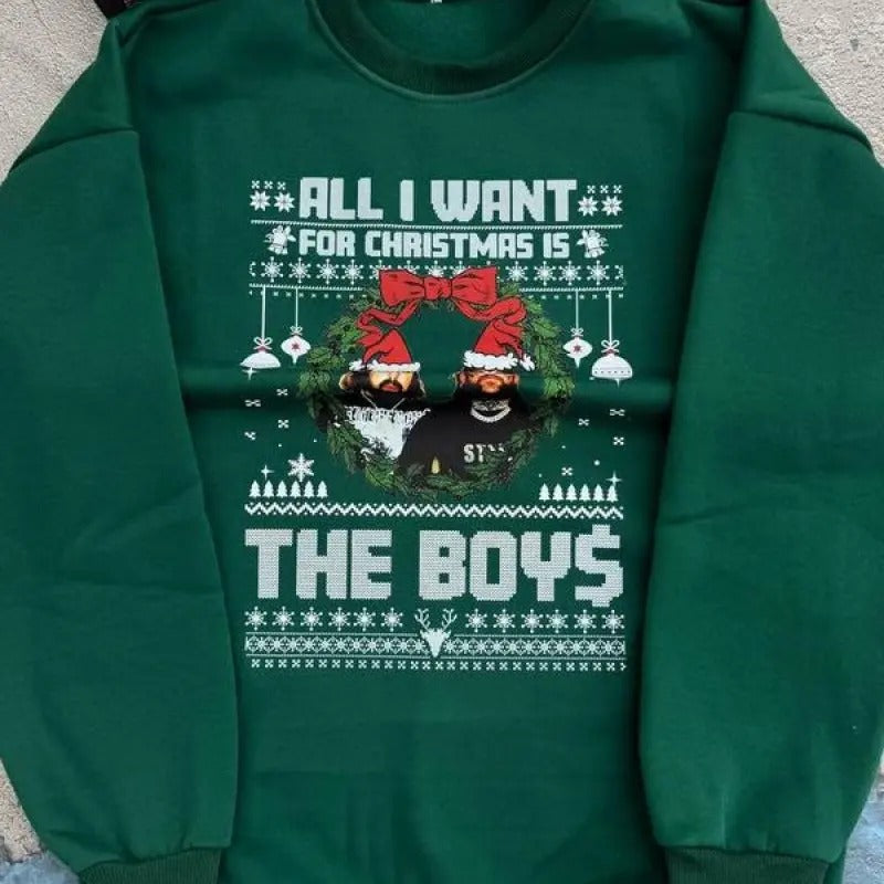 All I Want For Christmas is The Boys Shirt, Sweatshirt Hoodie | GrindPrints.com