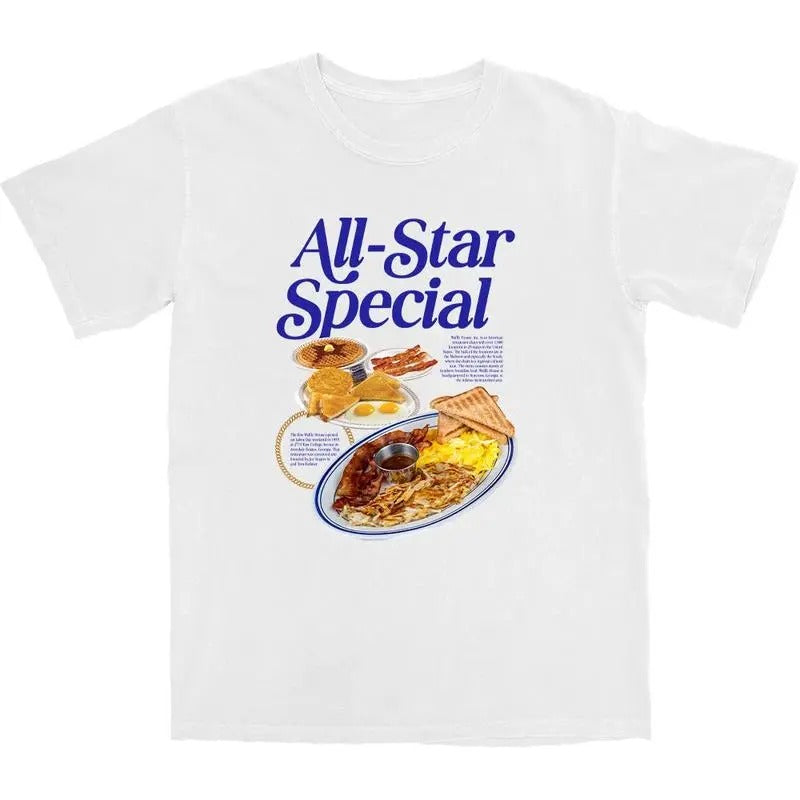All-Star Breakfast Cotton Funny Casual Shortsleeve T-Shirt,  Funny Unisex Shirt Hoodie, Sweatshirt | GrindPrints.com