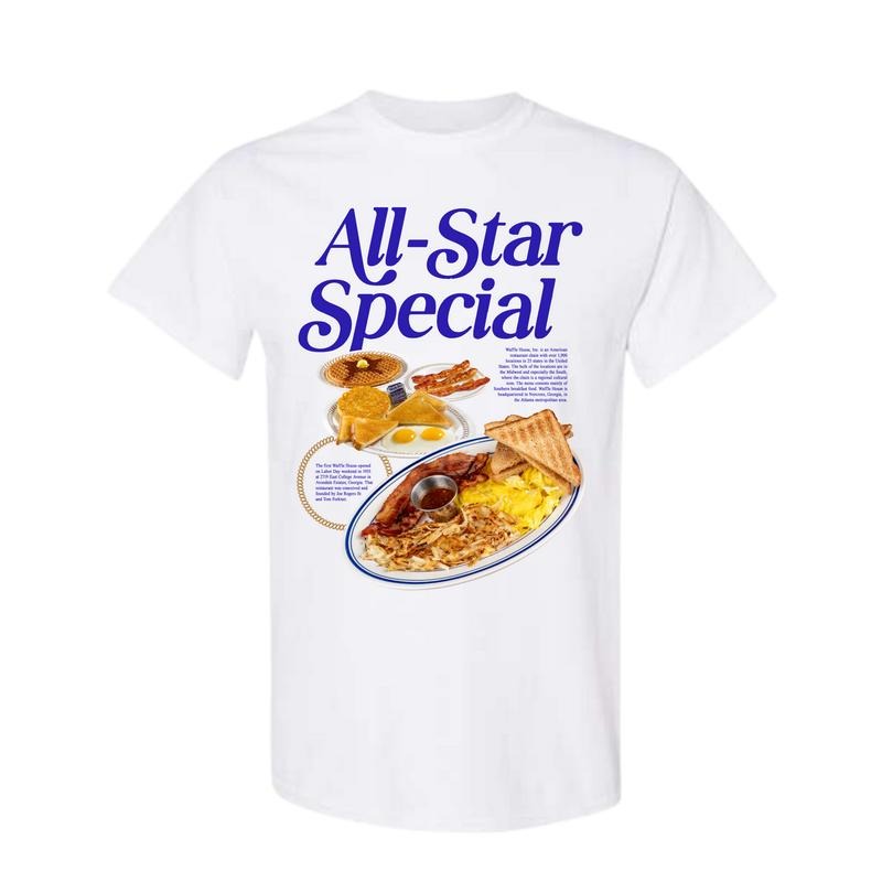 All-Star Breakfast Unisex Tee Shirt Sweatshirts Hoodie - Full Size Full Color Classic Cotton | GrindPrints.com