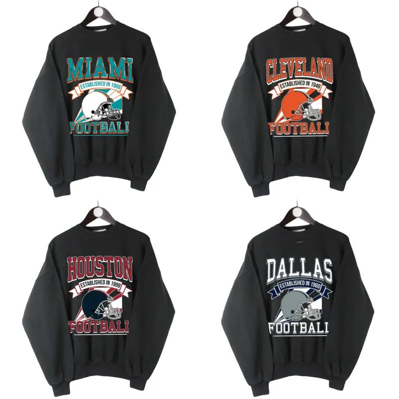 All Team Collection - Football Sweatshirts Vintage For Every Fan T-Shirts, Hoodie | GrindPrints.com