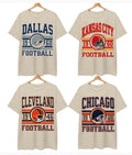 All Teams Cotton T-shirt, Gildan 5000 Unisex Crewneck Sport Classic T-Shirt All Teams Football, Sand Menswear Soft Tee...
