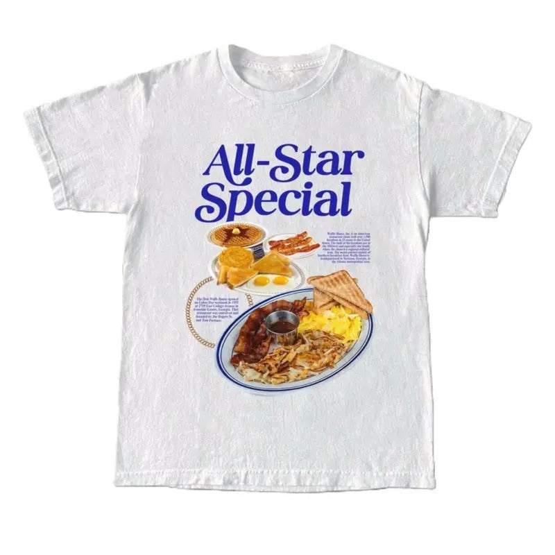 All-start Special Breakfast T-shirt, Vintage 90s Style Top Clothing - Gift For BoyFriends