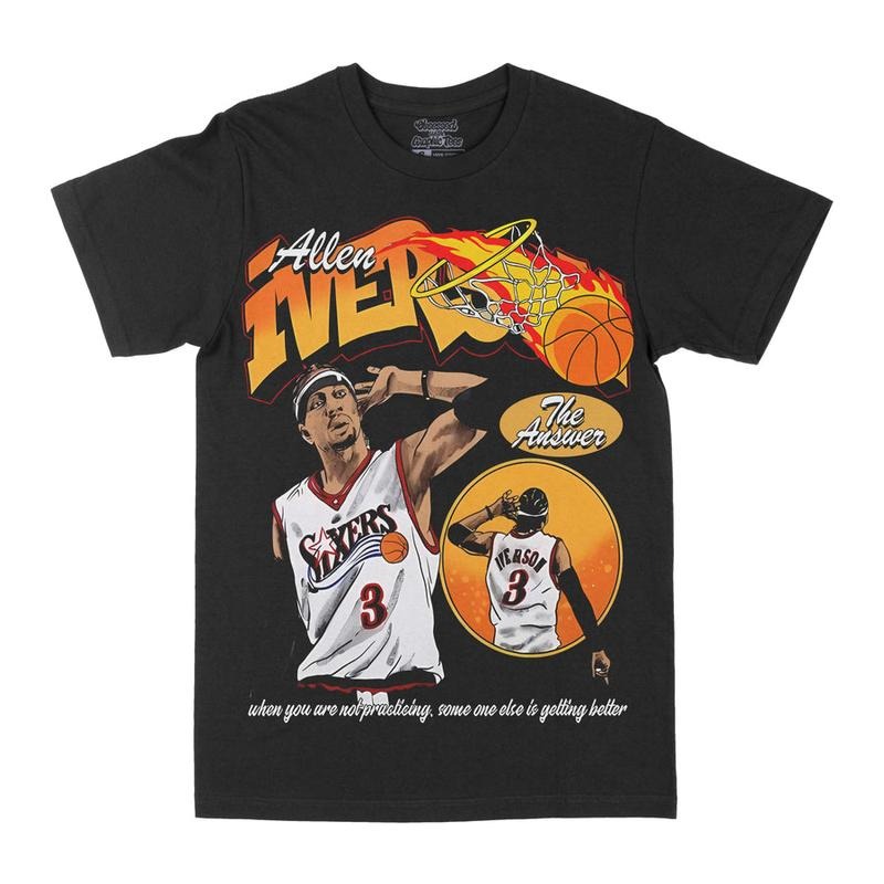 Allen Iverson "Practice" Graphic Tee Hoodie, Sweatshirt | GrindPrints.com