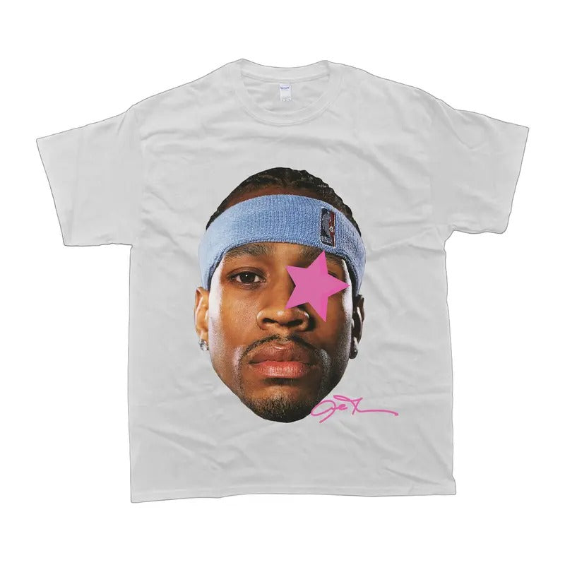 Allen Iverson Inspired Vintage Graphic T-shirt Cotton Top Unisex Tshirt Hoodie, Sweatshirt | GrindPrints.com