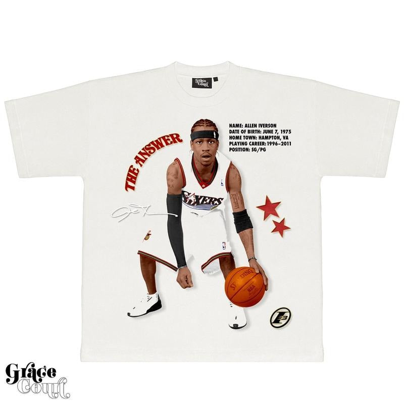Allen Iverson TEE | VINTAGE TEE GRAPHIC T-SHIRT SWEATSHIRT HOODIE | SPORT TEE | GIFT FOR FAN | GrindPrints.com