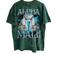 Alpha Male Vintage 90s Wolf T-Shirt, Retro Howling Wolf Moon Tee, Grunge Clothing Aesthetic, Alpha Wolf Tee, Emo Silly...
