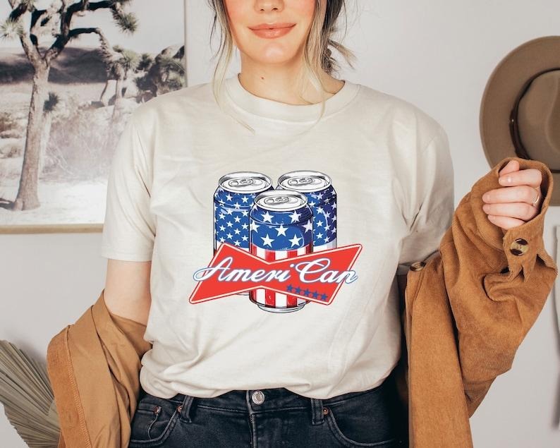 Ameri Can Beer Shirt, Patriotic Shirt, Fourth Of July Shirt, USA Flag Shirt, Memorial Day Shirt, 4th Of July Shirt,...