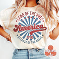 America Land Of The Free Because Of The Brave Fourth Of July 4th Of July Independence Day America Usa TK43GN T-Shirts,...