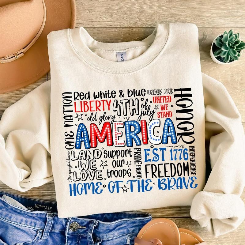 America Shirt, 4th of July Shirt, Digital Download, Bright Doodle, Dalmatian Dots, Independence Day Tee, Mom Shirt...