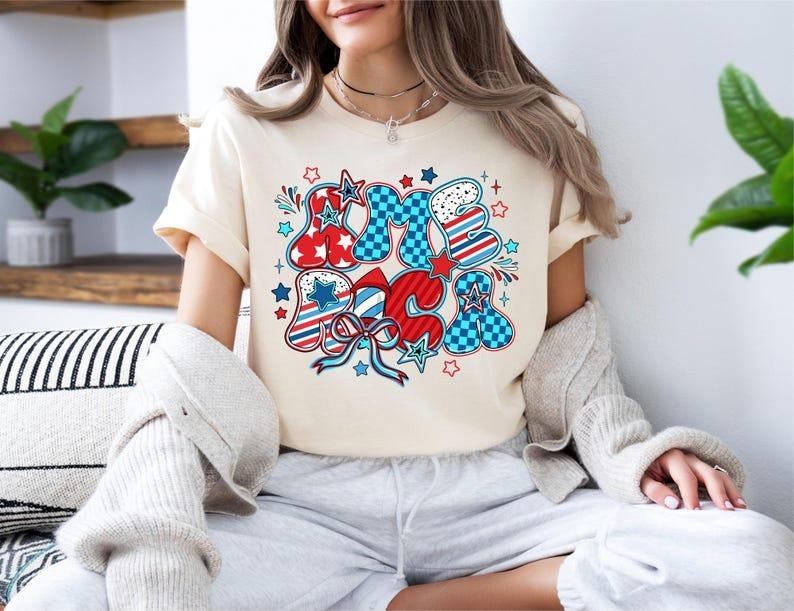 America Shirt, Patriotic, Coquette Bow America, 4th Of July T-Shirt Hoodie, Sweatshirt | GrindPrints.com