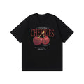 American Cherry Print Cotton T-shirt Gift for Her, All Sizes Tee Top Womenswear Underwear Streetwear Hoodie, Sweatshirt