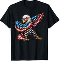 American Flag Bald Eagle Patriotic Eagle 4th of July USA T-Shirt | Unisex Cotton Tee Gift, Crewneck, Short Sleeve Hoodie,...