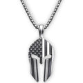 American Flag Patriotic Spartan Warrior Necklace for Men T-Shirts, Hoodie, Sweatshirt | GrindPrints.com