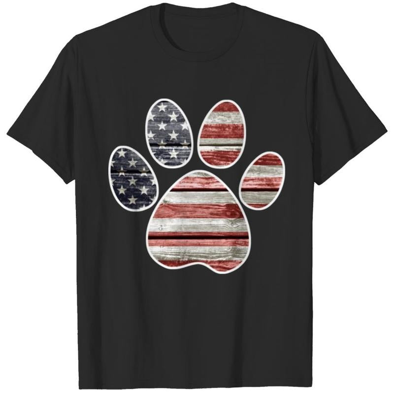 American Flag Paw Print Shirt, Merica Shirt, USA Shirt, 4th Of July Shirt, Dog Lover Shirt, Patriotic Dog Mom Shirt,...
