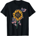 American Flag Sunflower design patriotic USA flag sunflower T-Shirt Made in USA Hoodie, Sweatshirt | GrindPrints.com