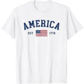 American Flag USA United States Of America US 4th of July T-Shirt Made in USA Hoodie, Sweatshirt | GrindPrints.com