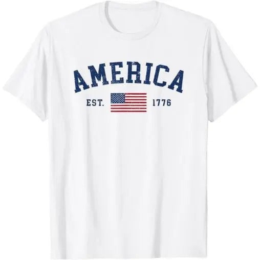 American Flag USA United States Of America US 4th of July T-Shirt Made in USA Hoodie, Sweatshirt | GrindPrints.com