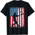 American Flag Vintage Baseball Flag T-Shirt Dad Mom Tee T-Shirt Made in USAstyle{n002}2 Hoodie, Sweatshirt | GrindPrints.com
