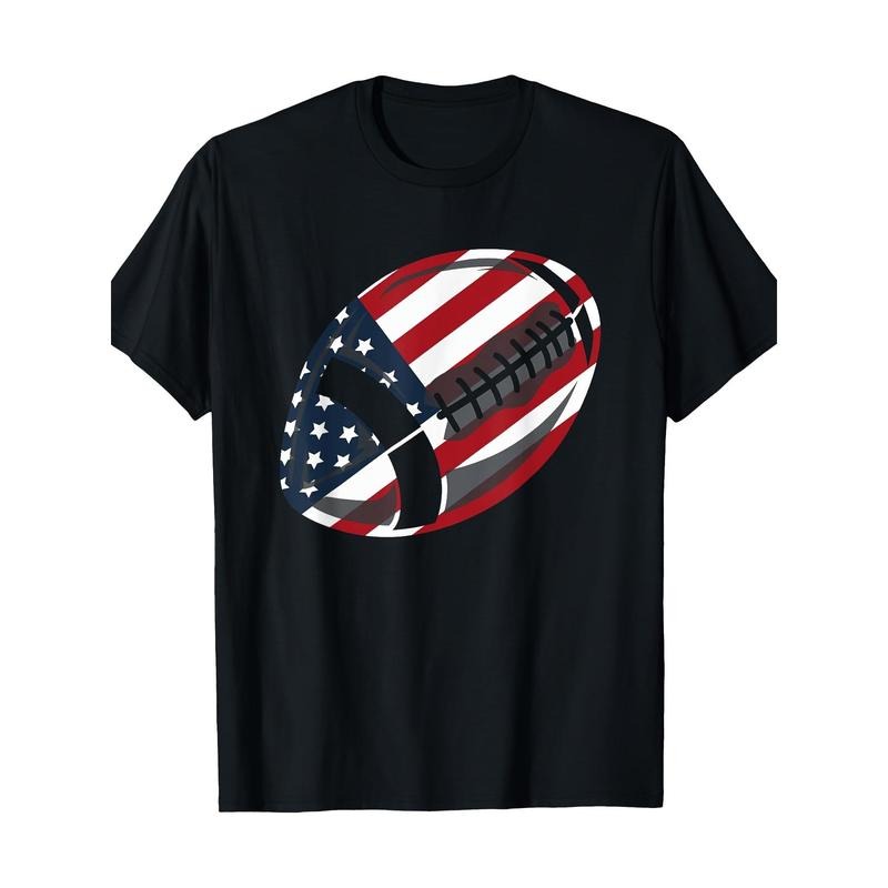 American Football American Flag 220g100% Cotton T-Shirt made in usa Hoodie, Sweatshirt | GrindPrints.com