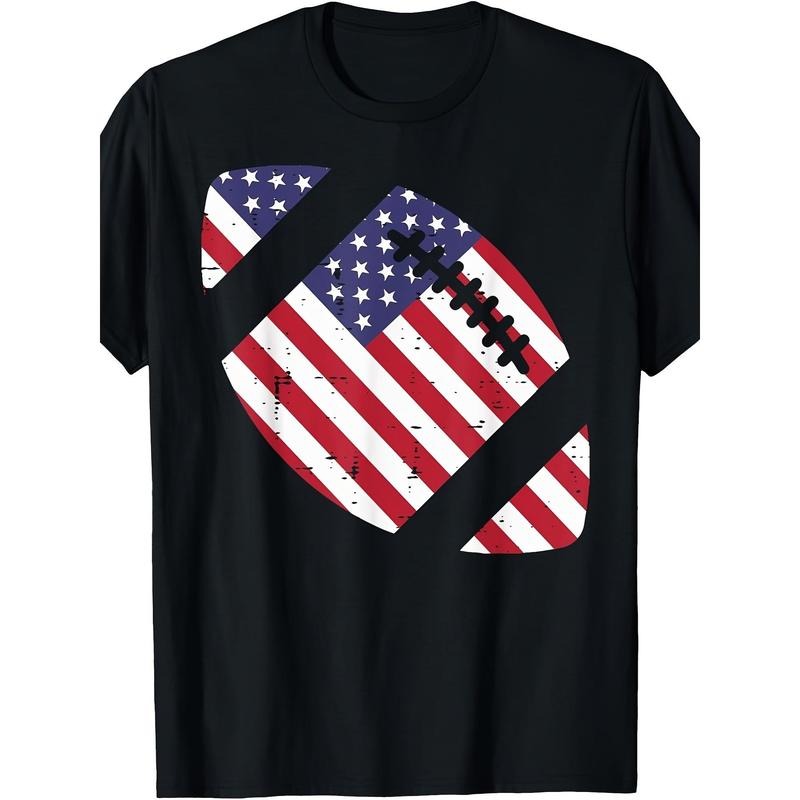 American Football American Flag Retro Patriotic T-shirt 220g made in usa Hoodie, Sweatshirt | GrindPrints.com