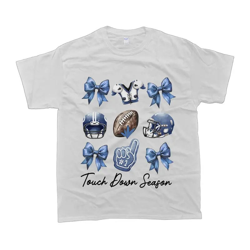 American Football Coquette Bow T-shirt Dallas Tshirt Unisex Hoodie, Sweatshirt | GrindPrints.com