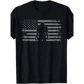 American Football Player Silhouette Graphic Print Men's Crew Neck Short Sleeve Cotton T-shirt, Casual Summer T-Shirt For...