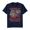 American History Begins With Native History Native American Men's T-Shirt Casual Crewneck Hoodie, Sweatshirt
