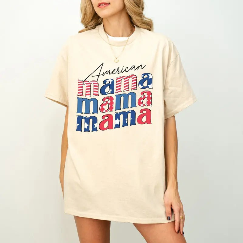 American Mama Shirt,Patriotic Shirts,Family 4th of July Shirt,Mama fourth of July Shirt,Matching Family Shirt,American...