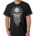 American Warrior Patriot T-SHIRT ~ USA Flag Skull Tee ~ Military Veteran Made in USA Hoodie, Sweatshirt | GrindPrints.com