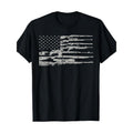 American flag T-shirt with machine gun Made in USA Hoodie, Sweatshirt | GrindPrints.com
