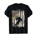 American flag football player retro patriotic t-shirt, men's t-shirt, 220g made in usa Hoodie, Sweatshirt | GrindPrints.com