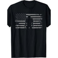American football Player silhouette print men's crew neck short sleeve cotton T-shirt, casual summer T-shirt, suitable...