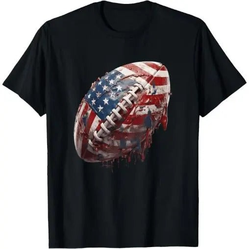 American football Us Flag T-Shirt Made in USAstyle{n002}2 Hoodie, Sweatshirt | GrindPrints.com